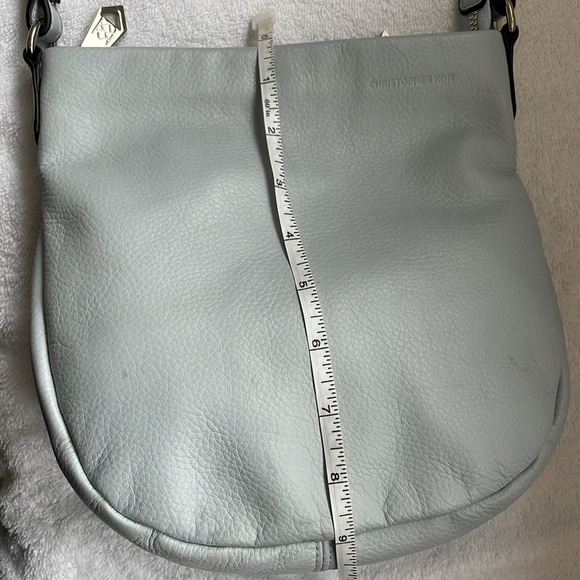 CHRISTOPHER KON Pastel Blue Genuine Leather Crossbody Handbag - Picture 13 of 16